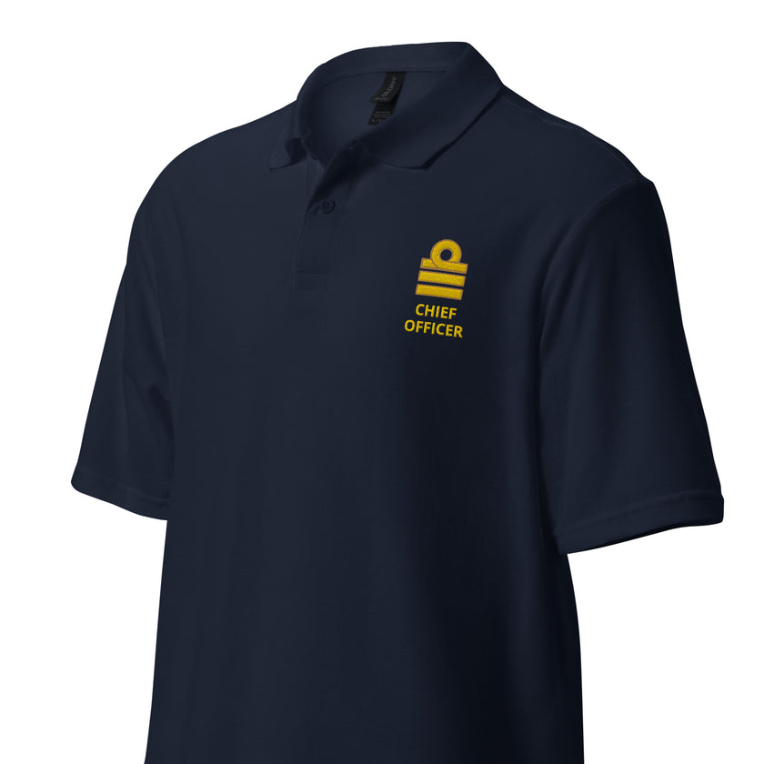 Chief Officer uniform polo with left chest embroidery. - IamSEAWOLF shop