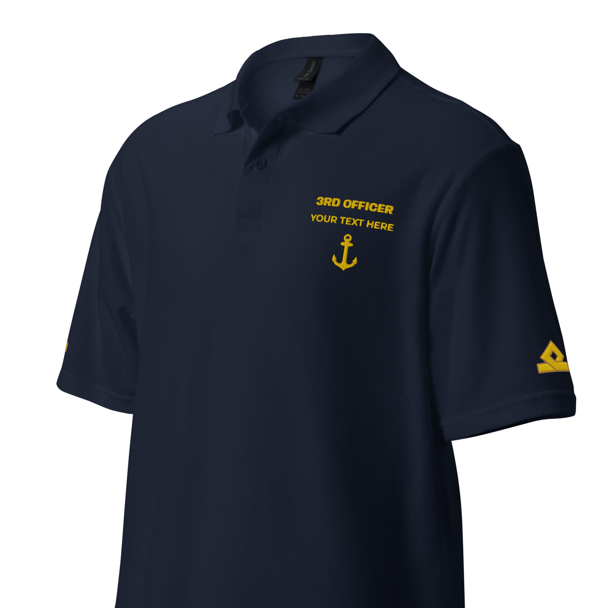 Third Officer uniform polo with personalized embroidery. - IamSEAWOLF shop