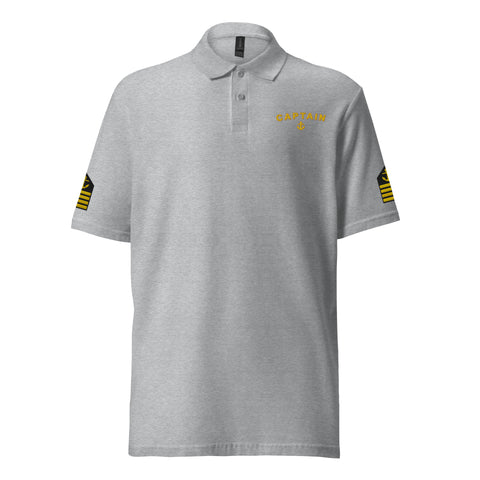 Polo shirt Captain with embroidery (Anchor & 4 stripes)
