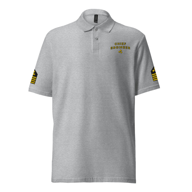 Chief Engineer Polo with embroidery (propeller & 4 stripes)