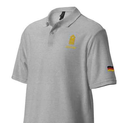 Captain polo shirt with Flag of Germany