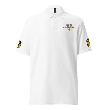 Chief Engineer Polo with embroidery (propeller & 4 stripes)