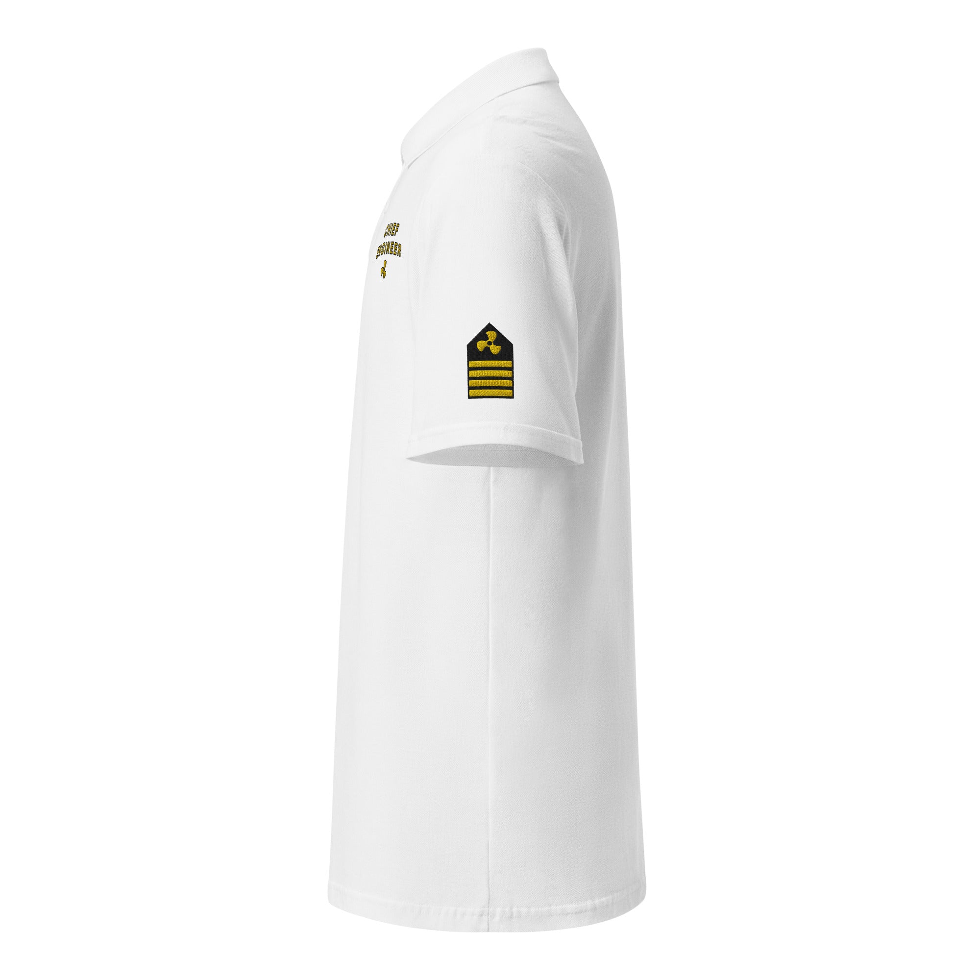Chief Engineer uniform polo with left chest and sleeves embroidery. - IamSEAWOLF shop