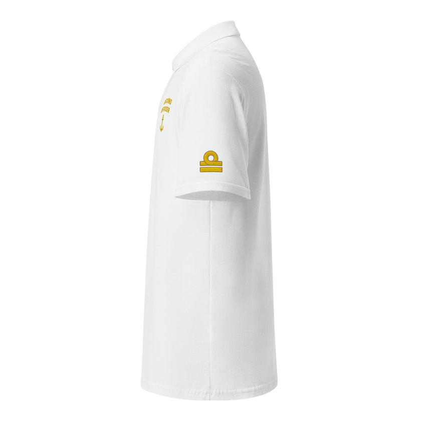 Second Officer uniform polo with left chest and sleeves embroidery. - IamSEAWOLF shop