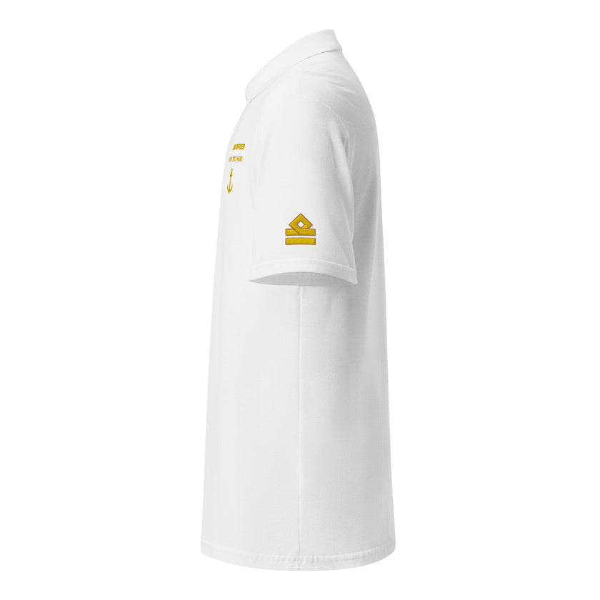 Second Officer uniform polo with personalized embroidery - IamSEAWOLF shop