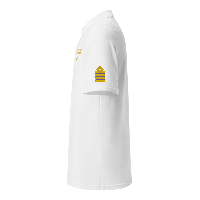 Chief Engineer uniform polo with personalized embroidery. - IamSEAWOLF shop