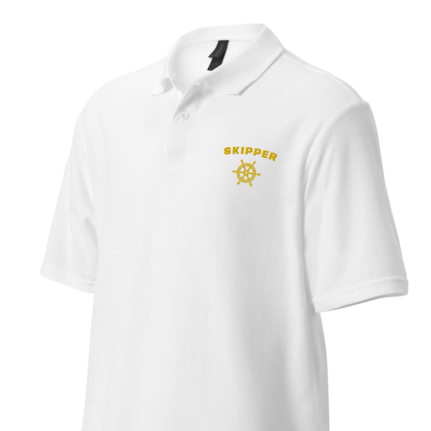 Skipper uniform polo with embroidery - IamSEAWOLF shop