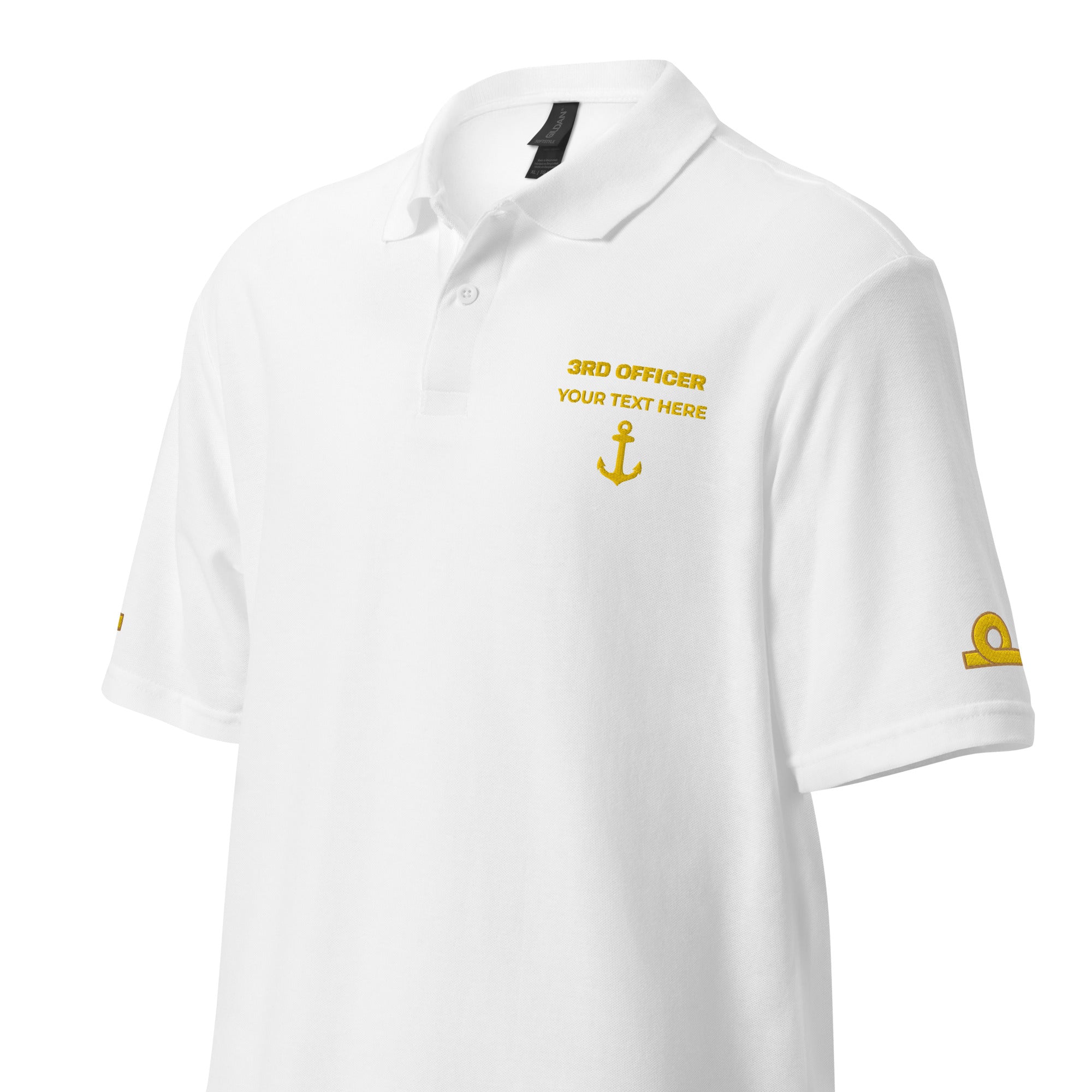 Third Officer uniform polo with personalized embroidery. - IamSEAWOLF shop