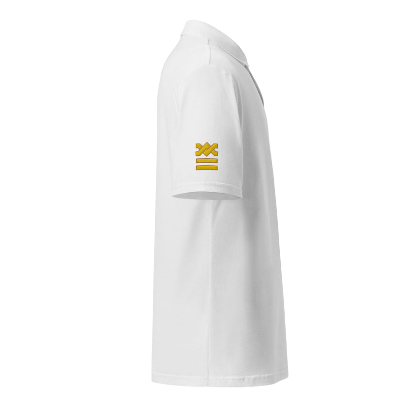 Captain uniform polo shirt with embroidery.