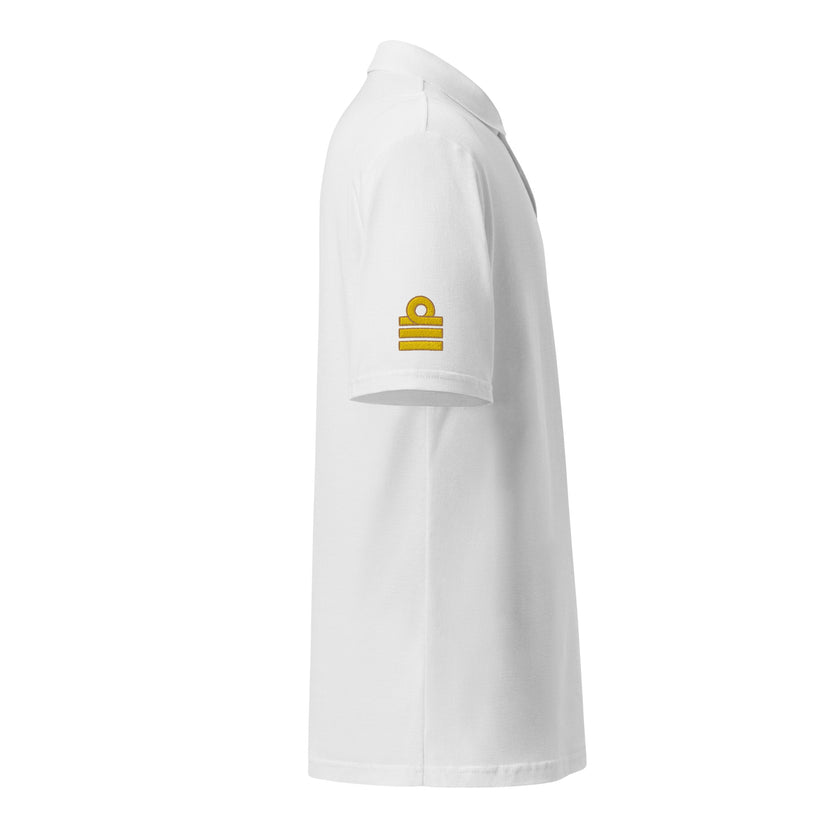 Poloshirt für die Chief Officer-Uniform mit personalisierter Stickerei.