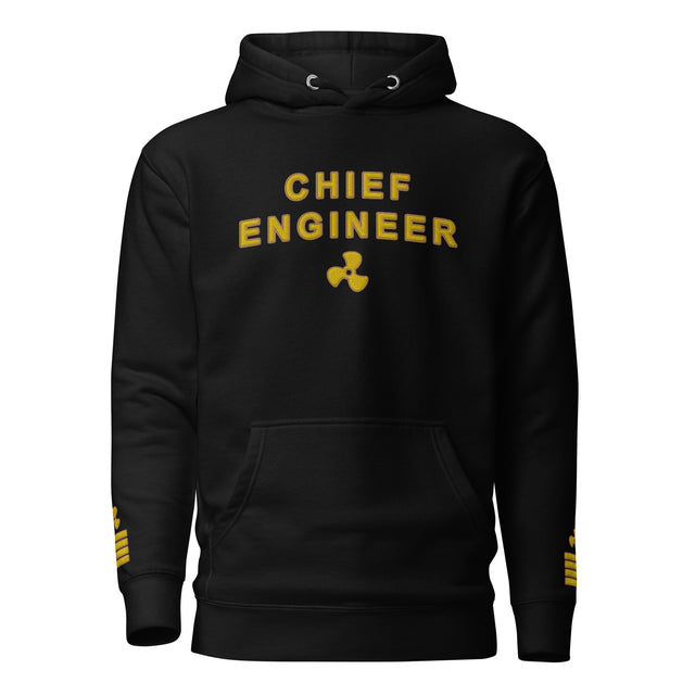 Chief Engineer Hoodie large embroidery (Choose epaulettes style)