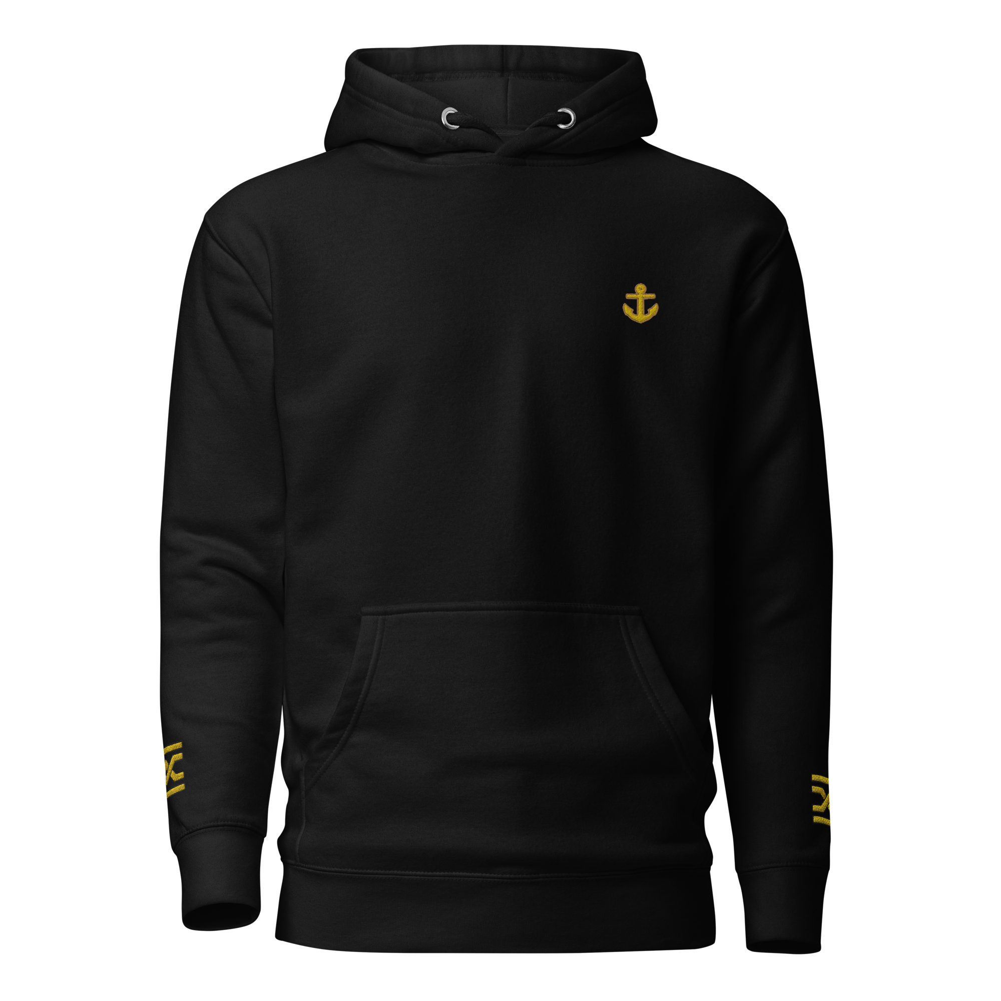 Captain Hoodie left chest and sleeves embroidery (Choose epaulettes style)