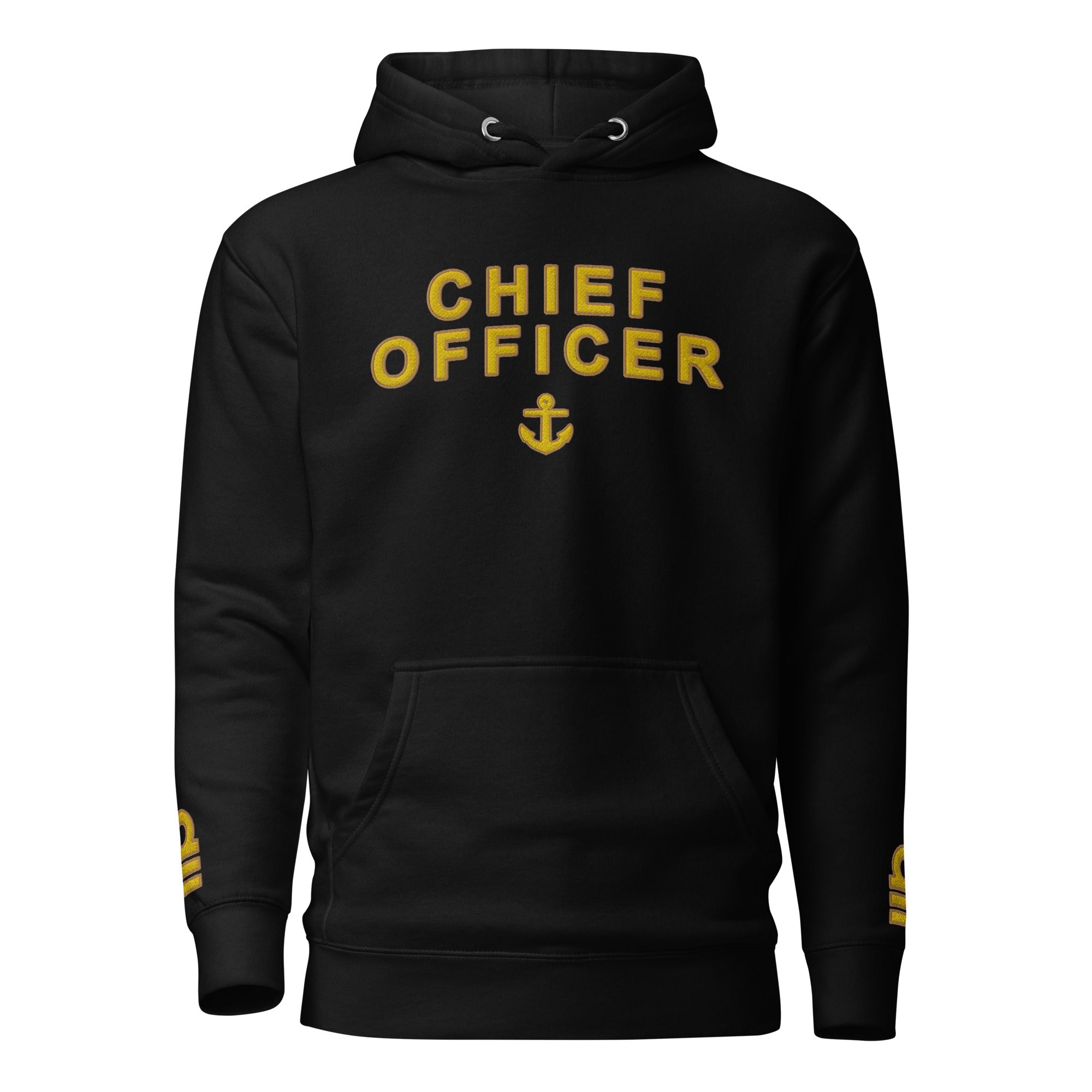 Chief Officer Hoodie large centre and sleeves (Choose epaulettes)