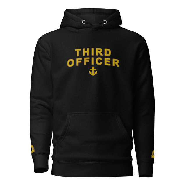 Kapuzenpullover für die Uniform eines dritten Offiziers mit Stickerei.