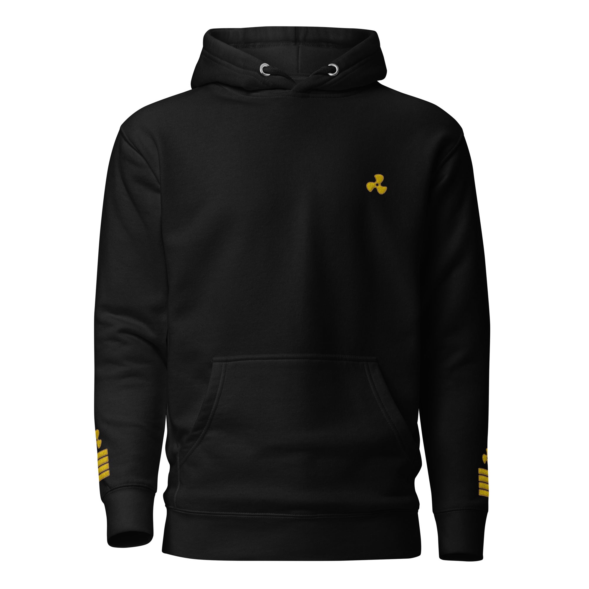 Hoodie with Embroidery left chest and sleeves (Choose epaulettes style)