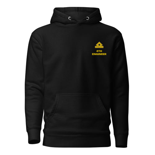 4th engineer uniform hoodie with embroidery