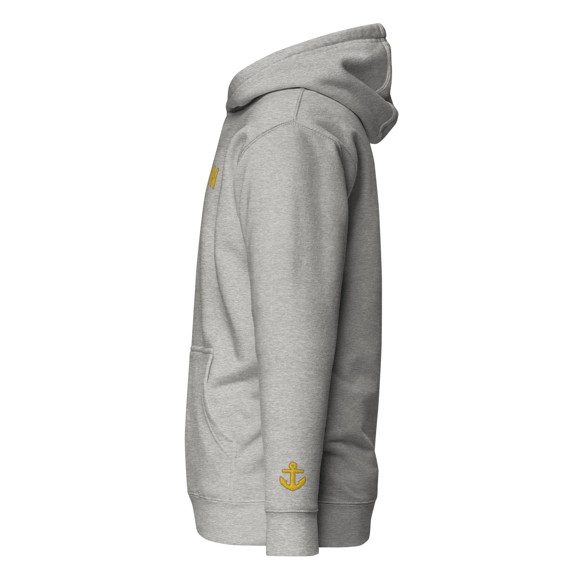 Hoodie Captain with embroidery (anchor on sleeves)
