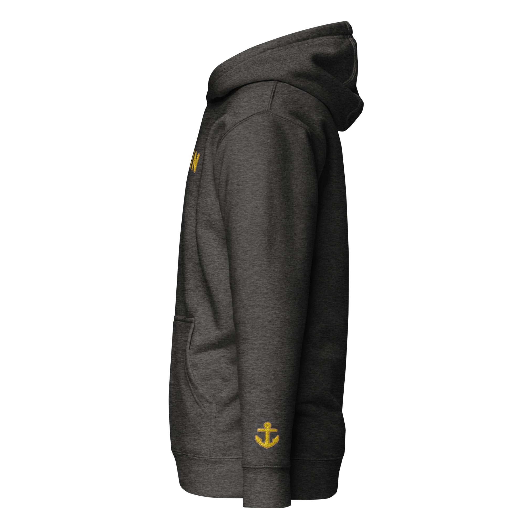 Hoodie Captain with embroidery (anchor on sleeves)