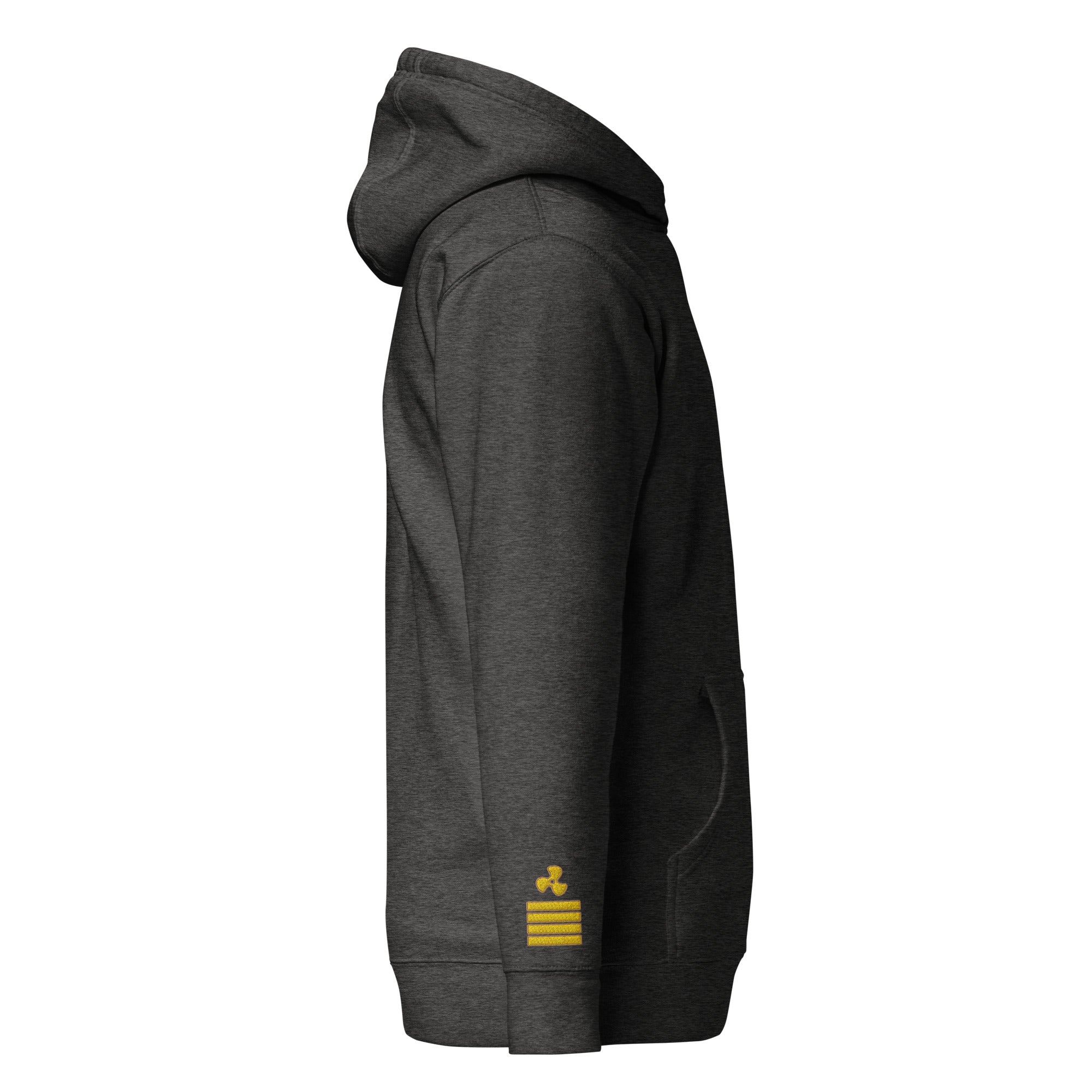 Hoodie with Embroidery left chest and sleeves (Choose epaulettes style)