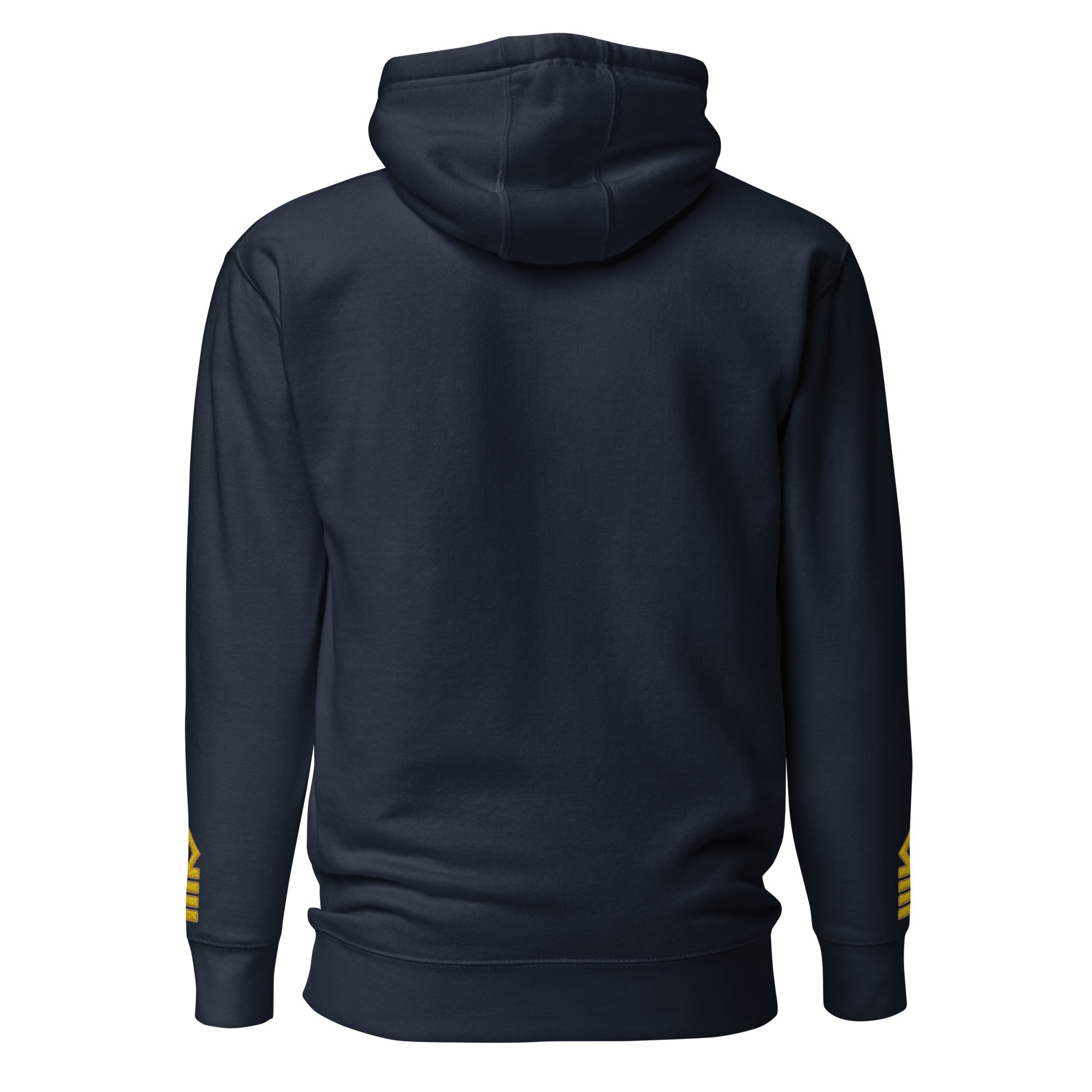 Hoodie with Embroidery left chest and sleeves (Choose epaulettes style)