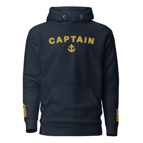 Captain Hoodie with Large Embroidery and sleeves (choose type of epaulette)