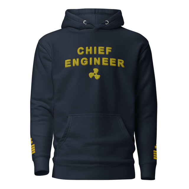 Chief Engineer Hoodie large embroidery (Choose epaulettes style)