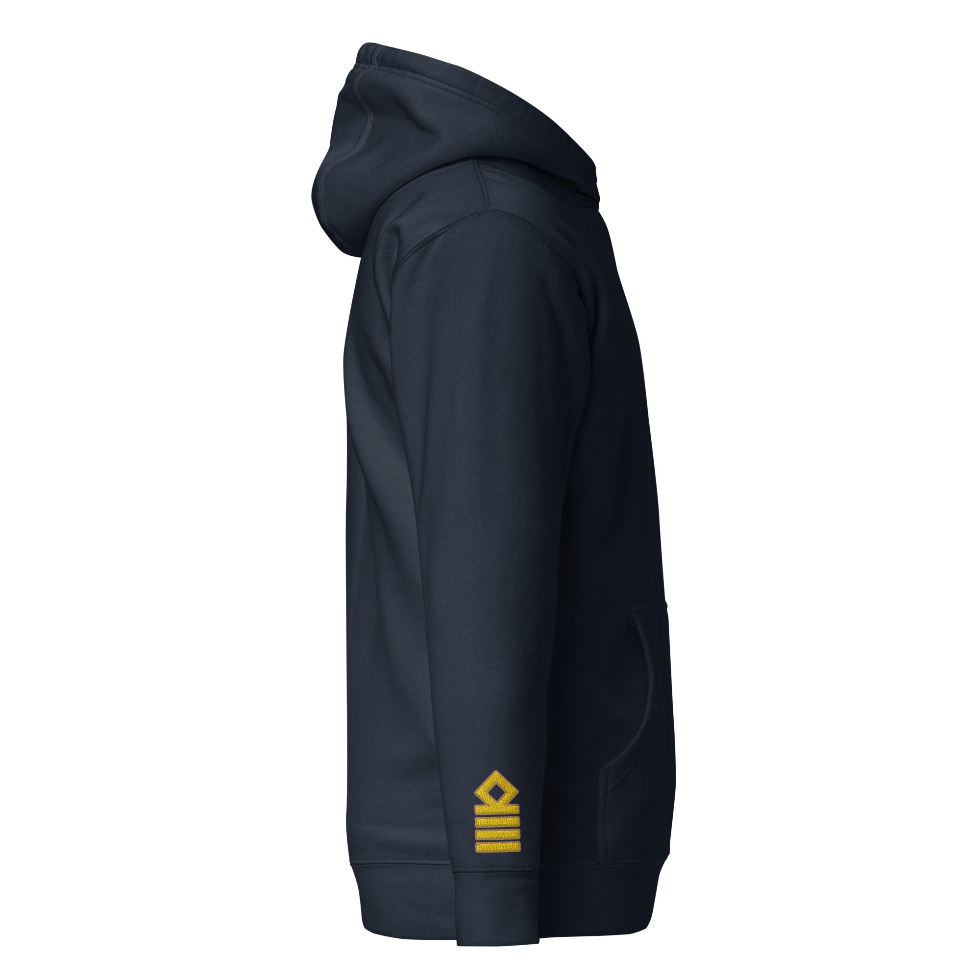 Hoodie with Embroidery left chest and sleeves (Choose epaulettes style)