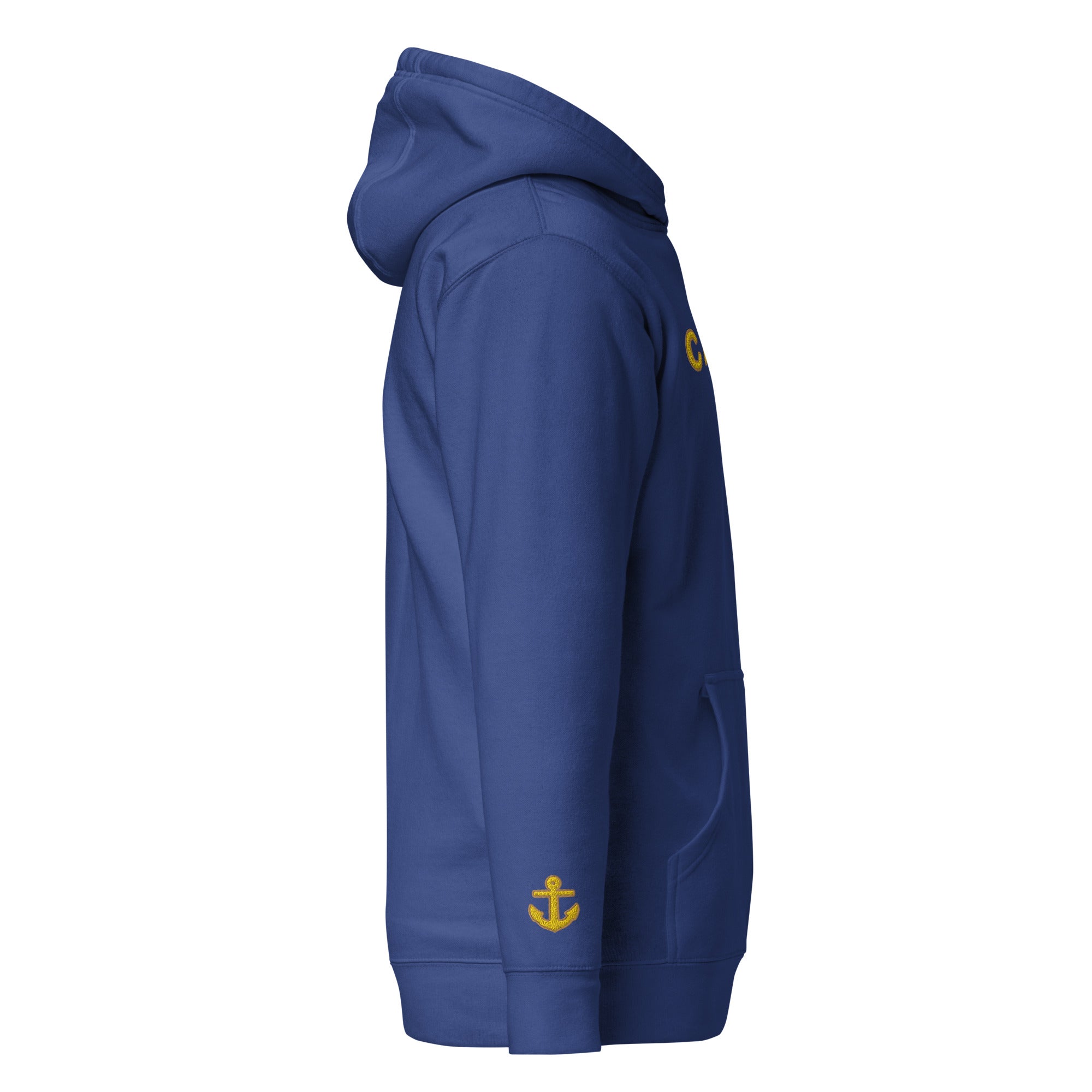 Hoodie Captain with embroidery (anchor on sleeves)