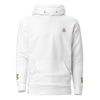 Hoodie left chest and sleeves embroidery (Choose epaulettes style)