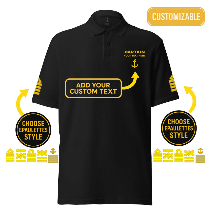 Uniforme de capitán con bordado personalizado.