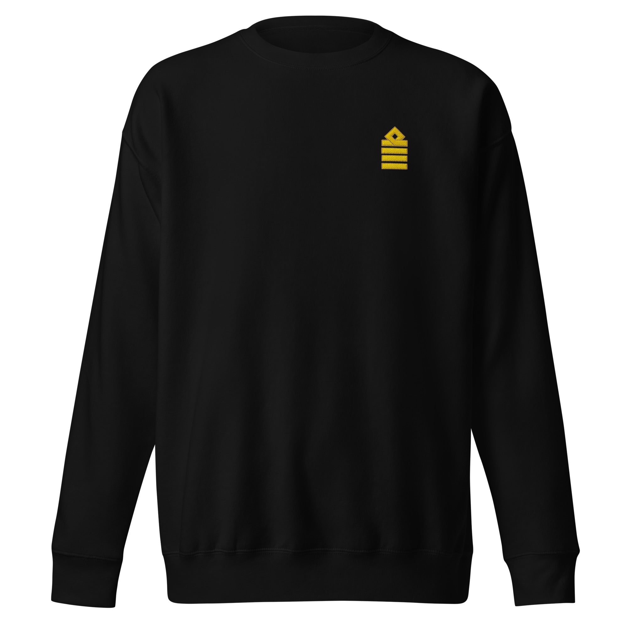 Captain uniform sweatshirt with epaulette embroidery on left chest