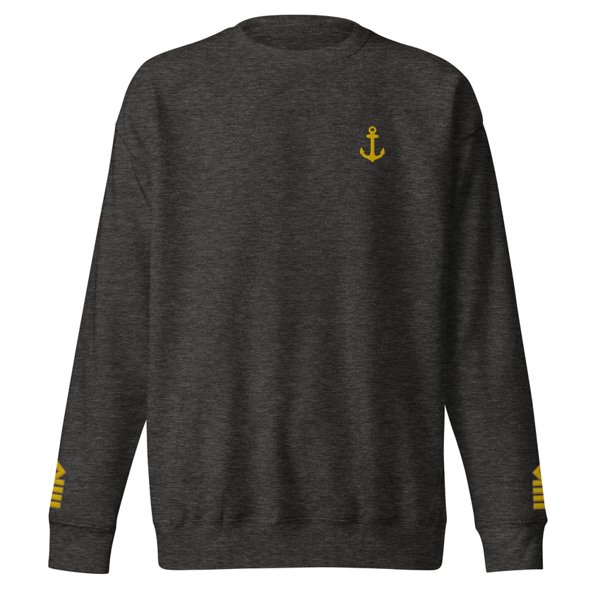 Captain's uniform sweatshirt with embroidery - IamSEAWOLF shop