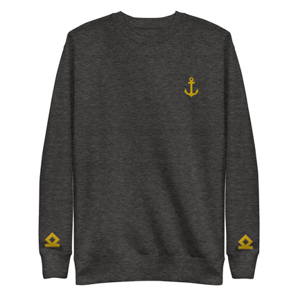 Premium Sweatshirt with Anchor and epaulettes