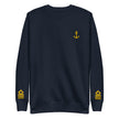 Sweatshirt with Anchor and Rhombus Epaulettes