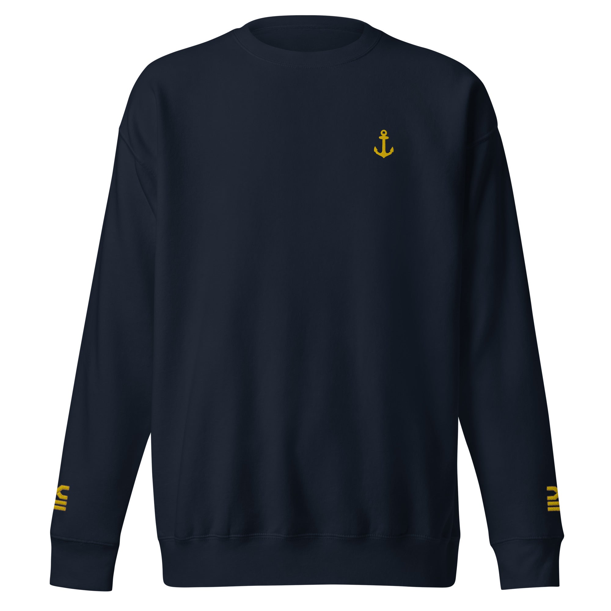 Captain sweatshirt with Left chest, sleeves Embroidery. (Choose epaulettes type)