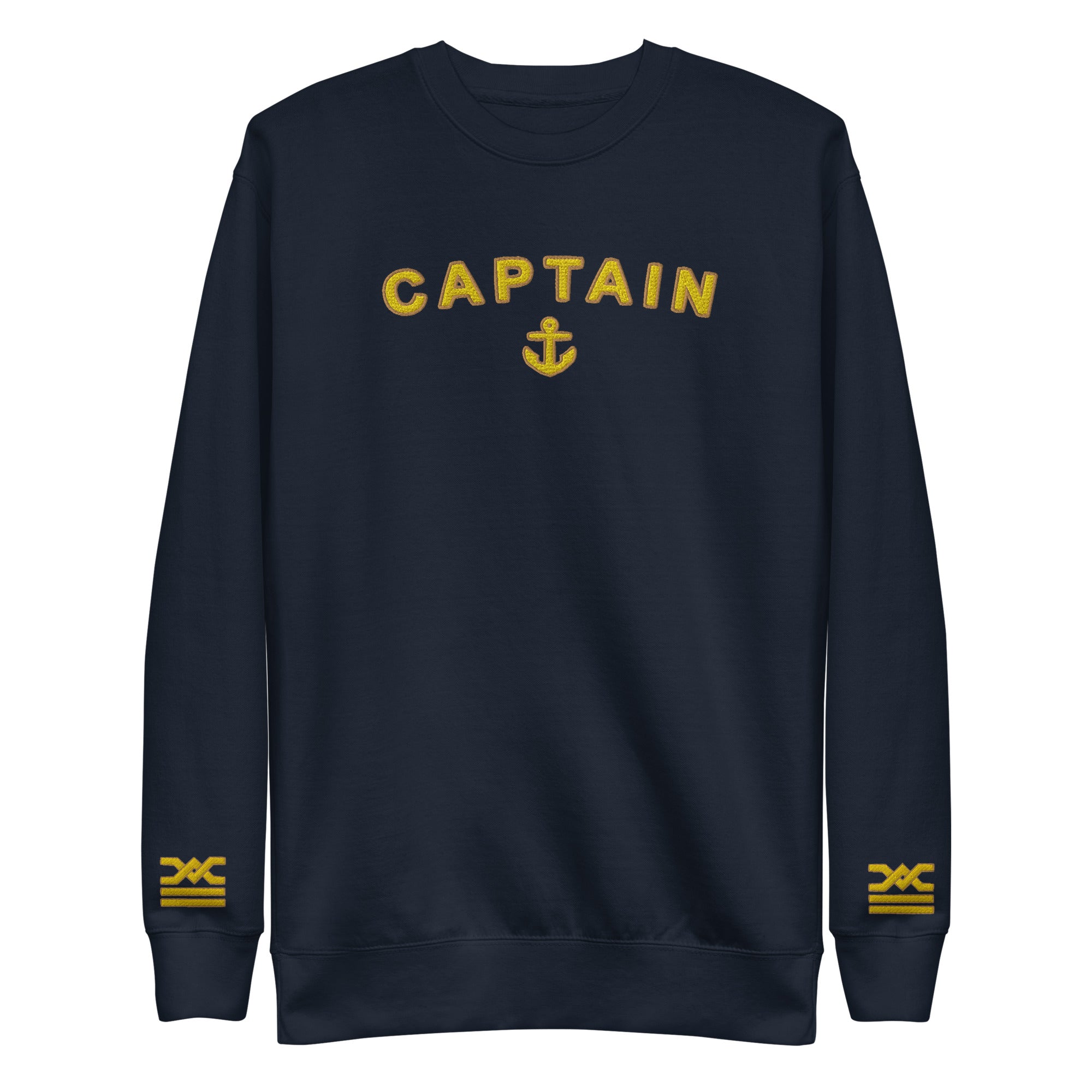 Captain's Sweatshirt: Large embroidery and sleeves (choose epaulettes)