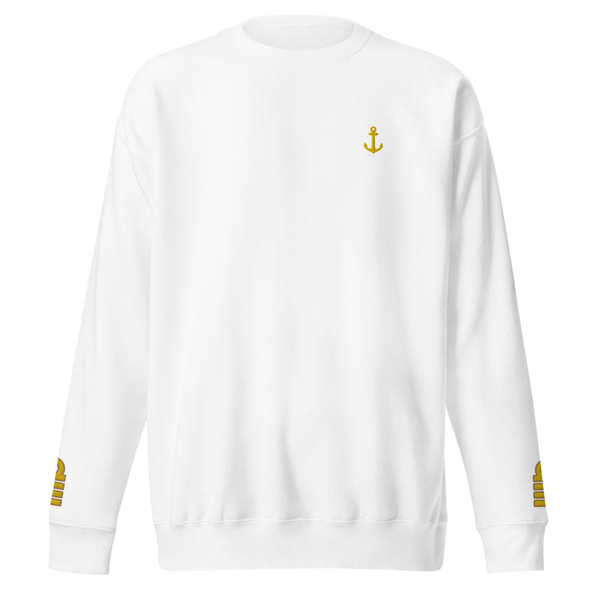 Captain's uniform sweatshirt with embroidery - IamSEAWOLF shop