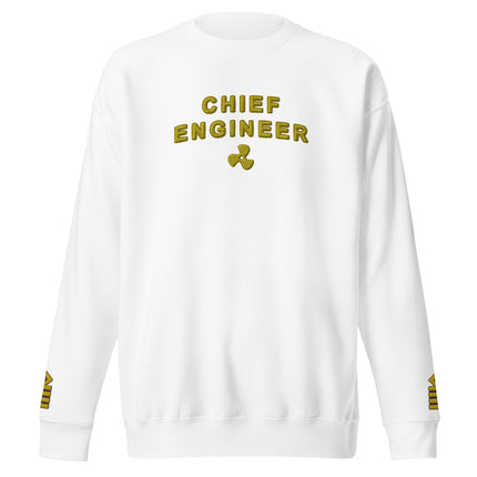 Chief Engineer Choice Sweatshirt: Style and Command at Sea (choose epaulettes)