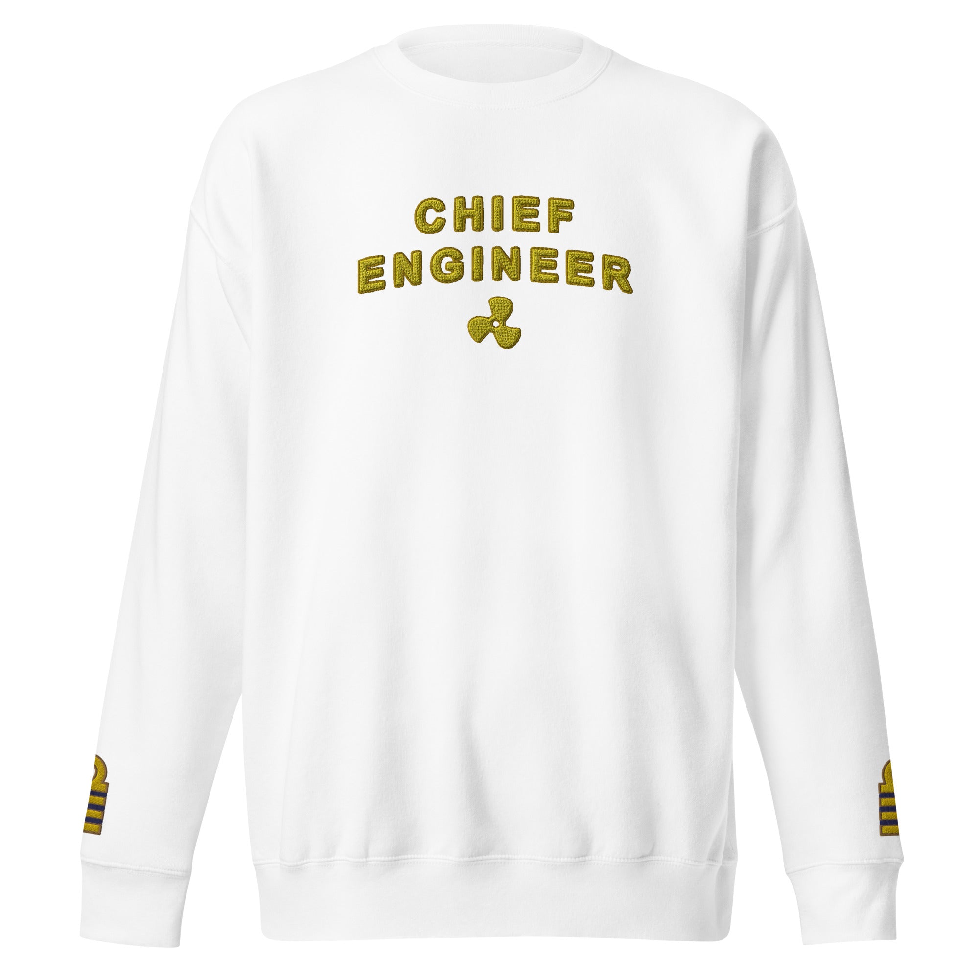 Chief Engineer Choice Sweatshirt: Style and Command at Sea (choose epaulettes)