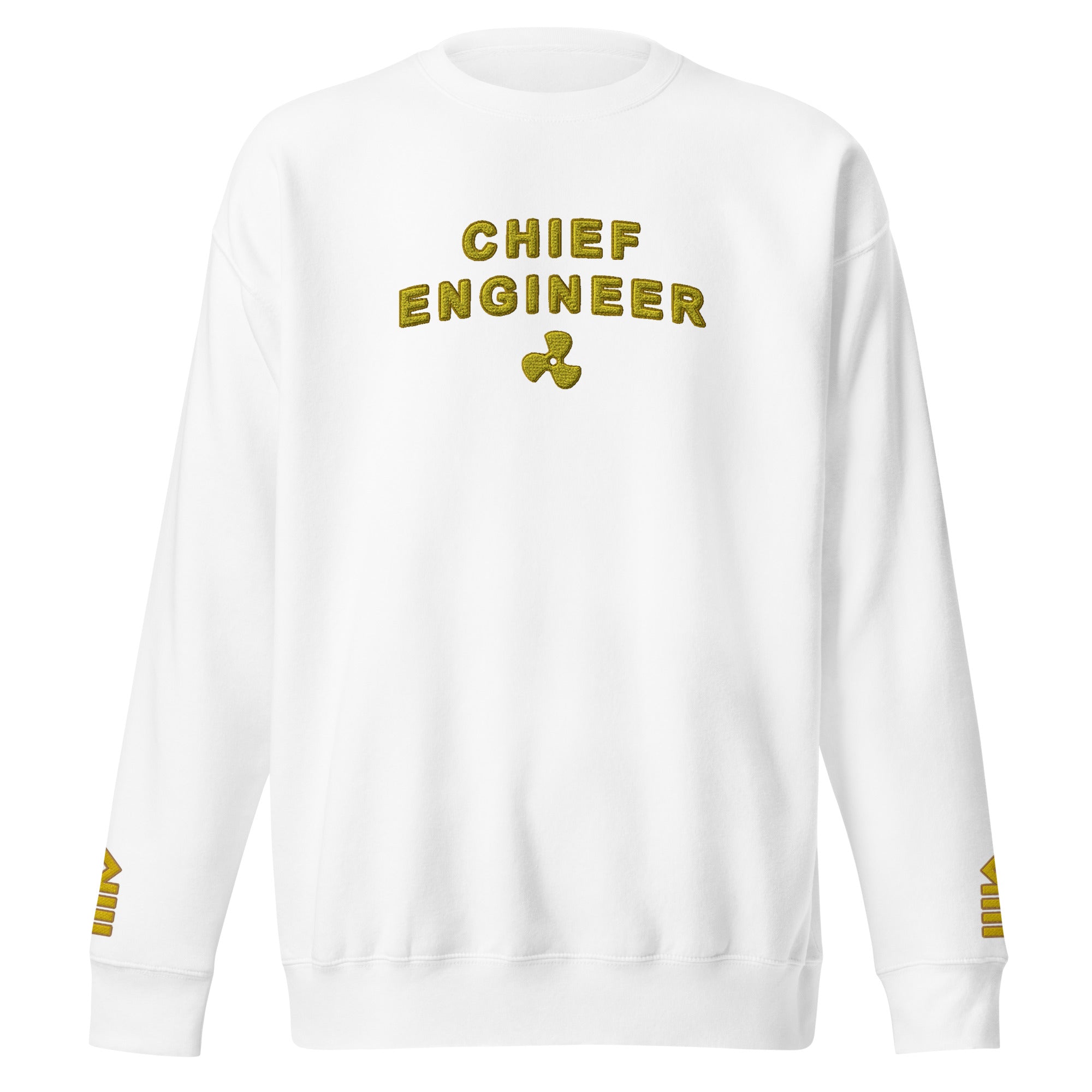 Chief Engineer Choice Sweatshirt: Style and Command at Sea (choose epaulettes)