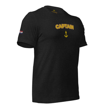 T-shirt with embroidery Captain and Croatian flag