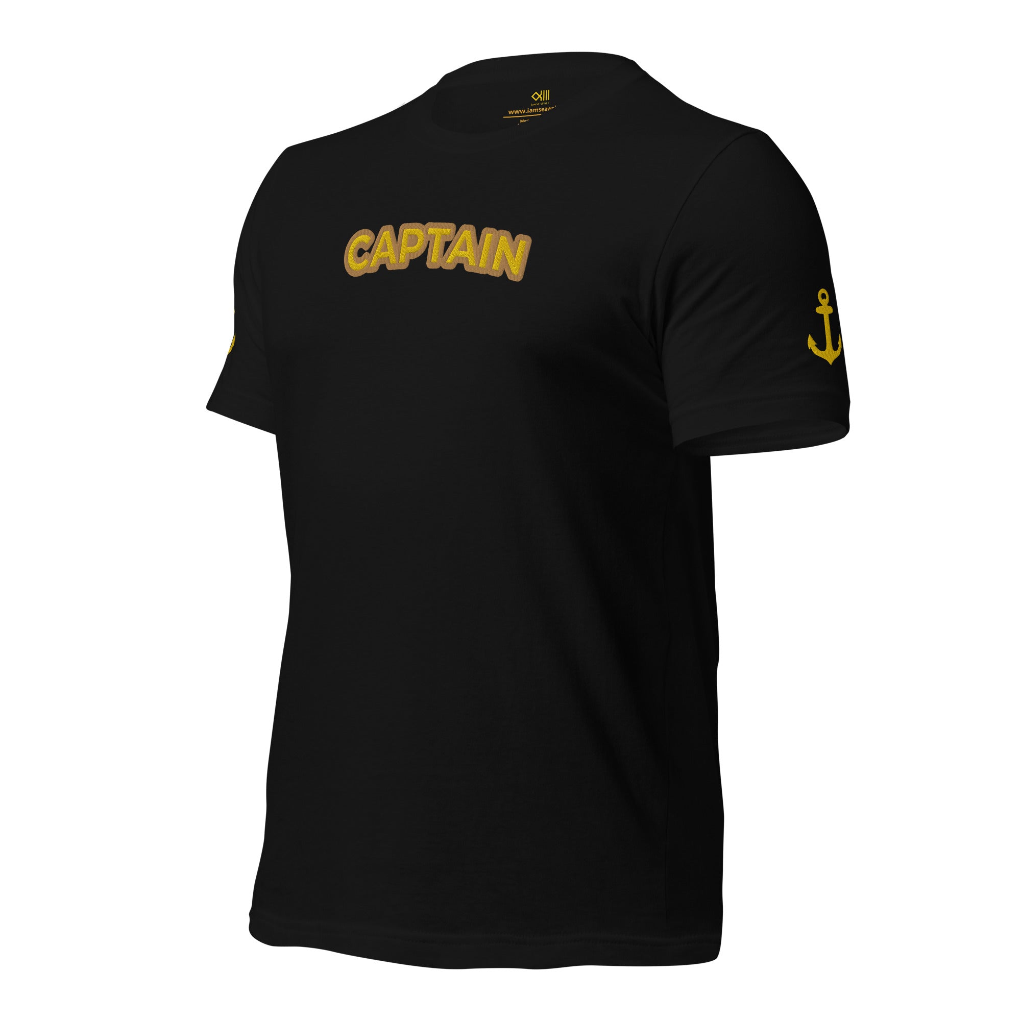 Captain t-shirt with embroidery, centre and sleeves