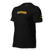 Captain t-shirt with embroidery, centre and sleeves