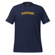 Captain t-shirt with embroidery, centre and sleeves