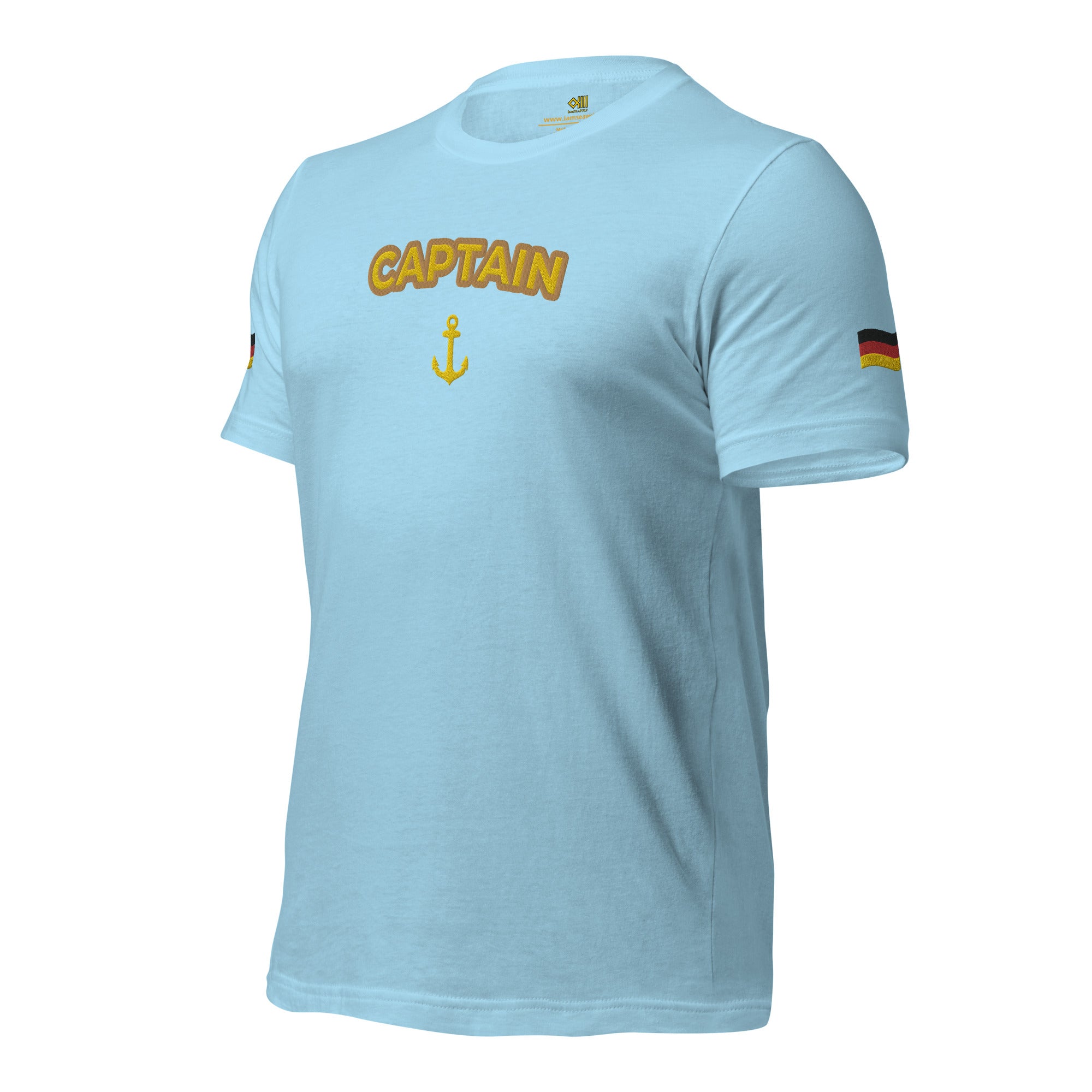 t-shirt with embroidery German flag - IamSEAWOLF shop