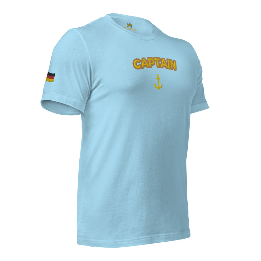 t-shirt with embroidery German flag - IamSEAWOLF shop