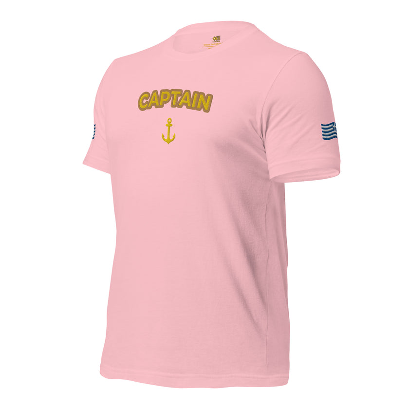 T-shirt with embroidery Greece flag - IamSEAWOLF shop