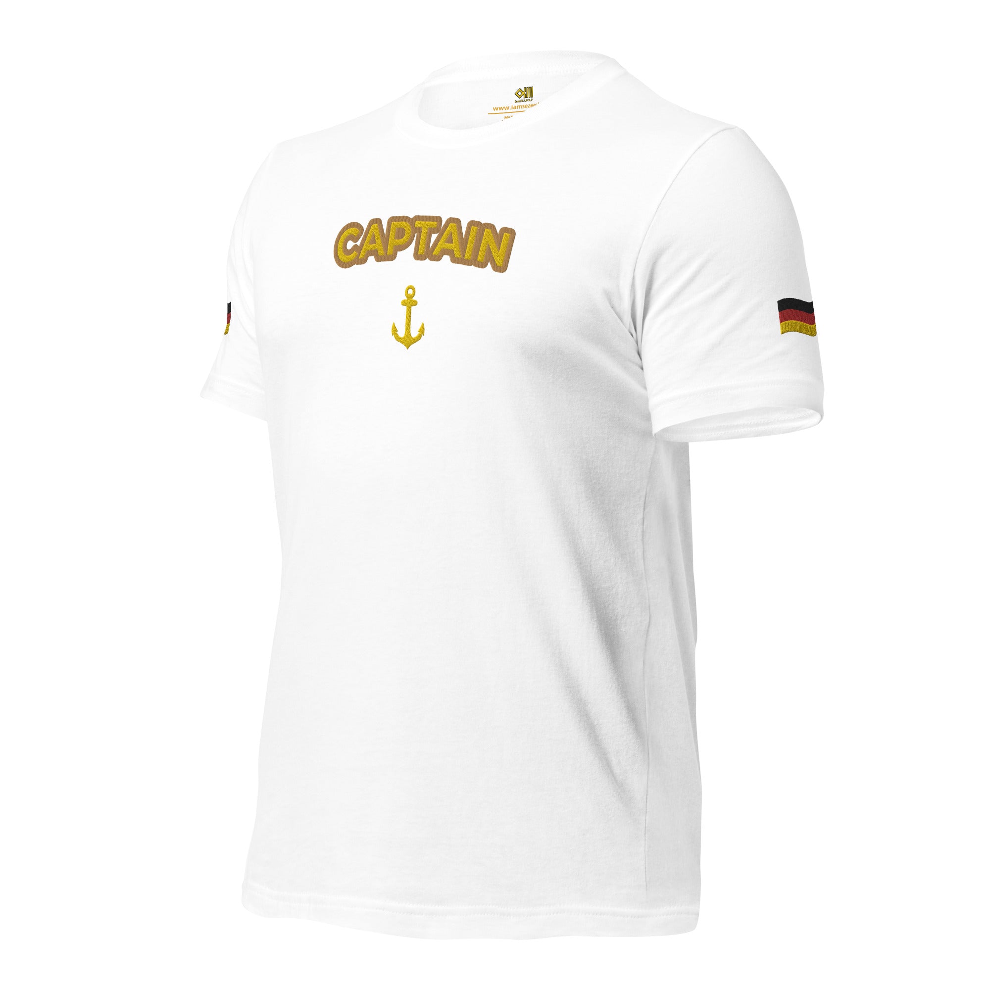 t-shirt with embroidery German flag - IamSEAWOLF shop