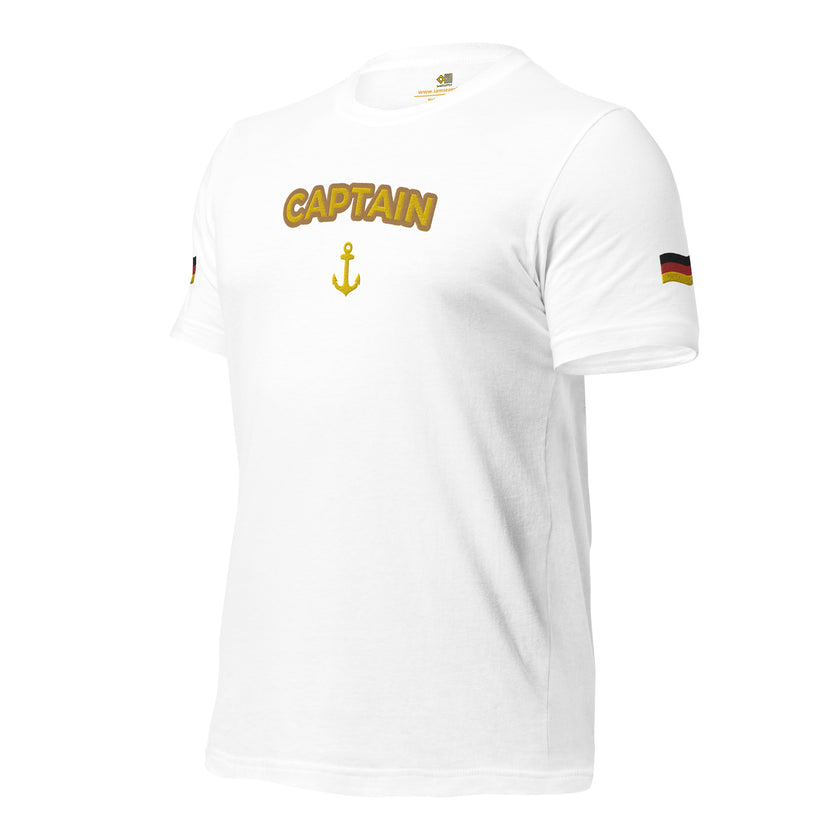 t-shirt with embroidery German flag - IamSEAWOLF shop