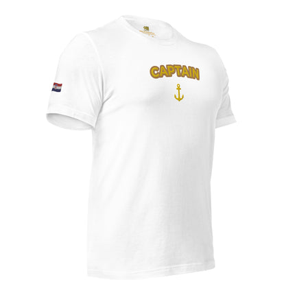 T-shirt with embroidery Captain and Croatian flag - IamSEAWOLF shop